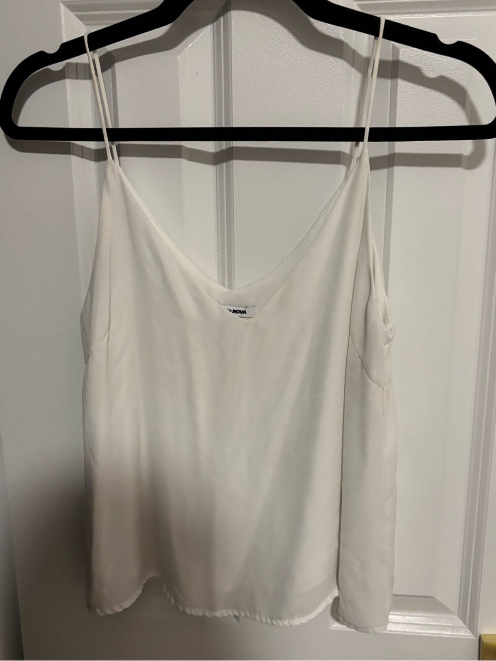 Fashion Nova V-Neck White Spaghetti Strap Cami Top - Picture 3 of 6